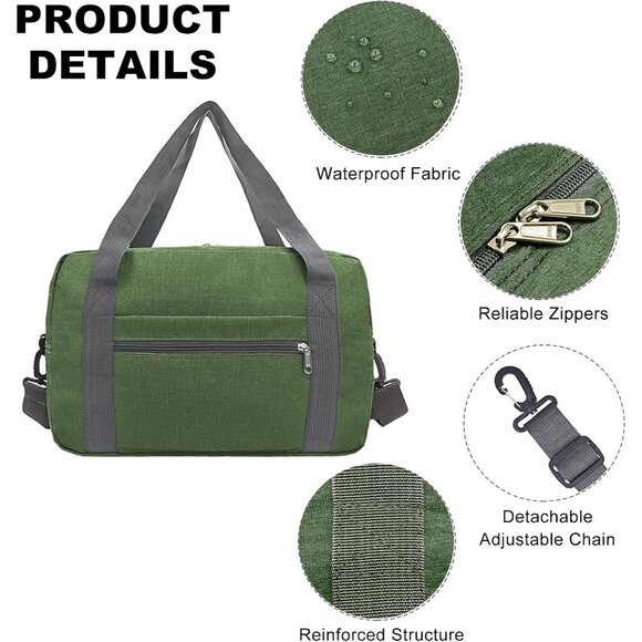 Compact 20L Underseat Travel Duffle Bag – Stylish Waterproof Carry-On Solution - Picture 4 of 6